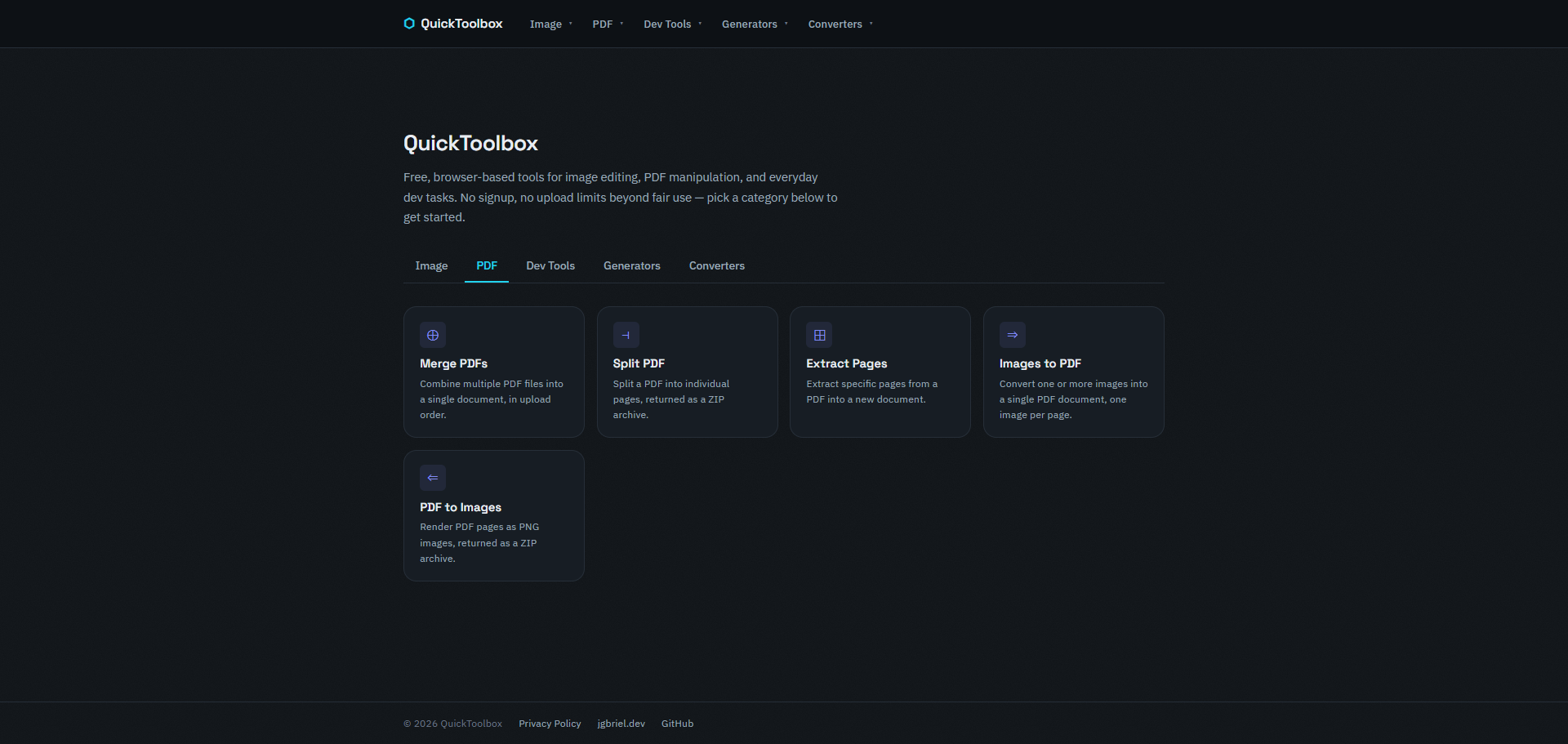 QuickToolbox — Hub de Ferramentas Online - Imagem 2