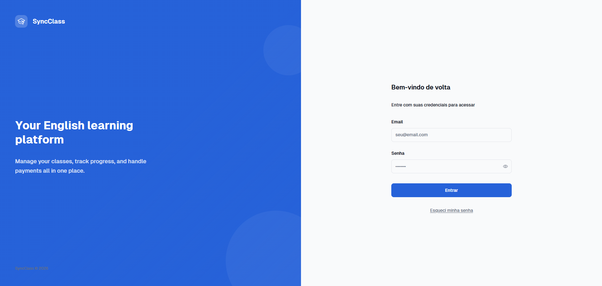SyncClass — Plataforma SaaS para Professores de Inglês - Imagem 2